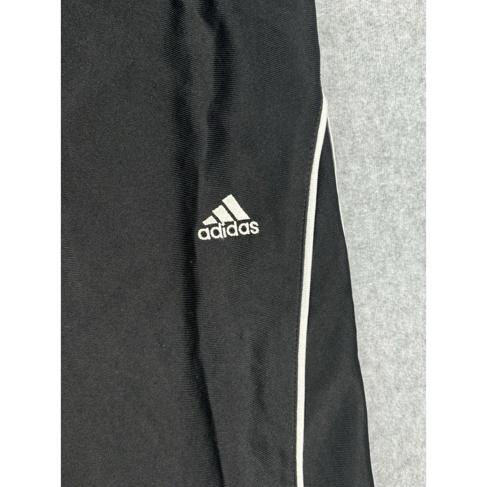 Vintage Adidas Men's Small Black 3 Stripe Snap Track Pants Y2K